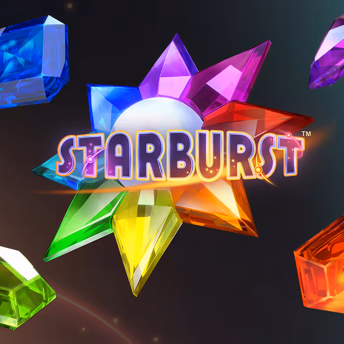 Starburst slot game with expanding wilds and colorful gemstones